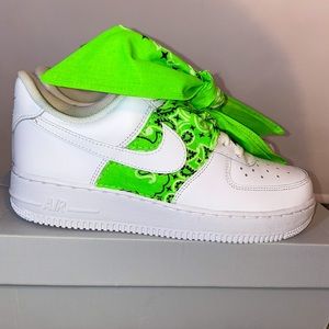 Drip Creationz Air Force 1 Green Bandana Custom